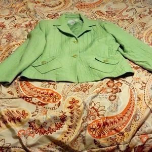 Mint green quilted jacket